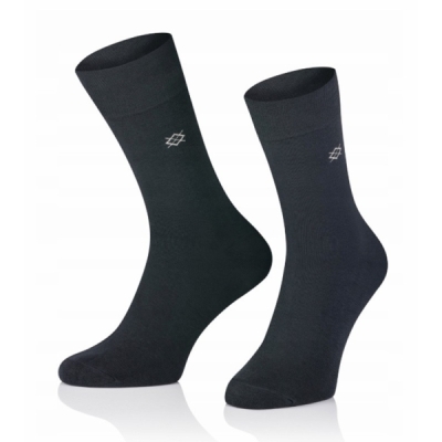 Intenso vysoké elegantní ponožky - tmavě šedé